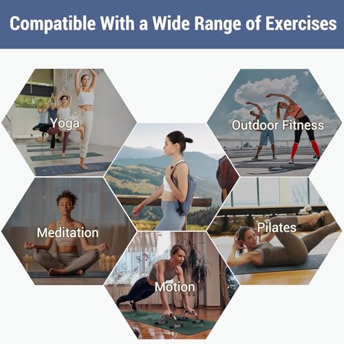 Avoalre Yoga Mat Foldable - Textured Non Slip Exercise Mat -Travel Lightweight Hot Yoga Mat with Carry Bag for Pilates & Home Workouts (72"L x 24"W x 3mm Thick)