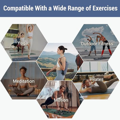 Avoalre Yoga Mat Foldable - Textured Non Slip Exercise Mat -Travel Lightweight Hot Yoga Mat with Carry Bag for Pilates & Home Workouts (72"L x 24"W x 3mm Thick)