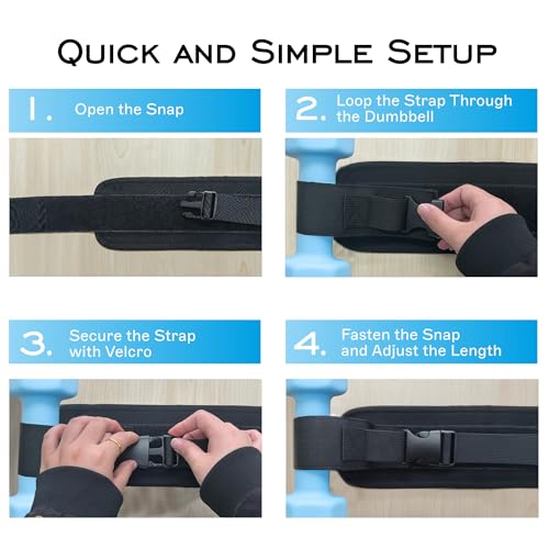 Hip Thrust Belt for Weights - Dumbbell Glute Bridge Exercise Strap Belt - Hipthrust Adjustable Weight Holder Straps for Dumbbells Kettlebells Plates - Home Gym Hip Exercise Workout Trainer