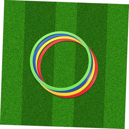 VANZACK 4pcs Football Training Equipment Plastic Sensory Training Rings for Agility and Speed Drills