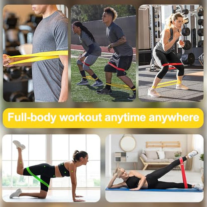 TPE Resistance Bands Set – Multi-Level Workout Bands for Glutes, Squats, Warm-Up, Yoga, Home Fitness – Durable Thick Exercise Loop Bands for Women & Men, Non-Slip Booty Bands