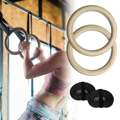 Exercise Rings with Straps Buckles Pull Up Exercise Rings Gymnastic - color: 28mm