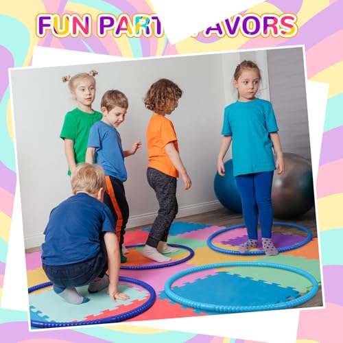 Syhood 12 Pcs Hoops for Kids Plastic, Gradient Blue - color: Gradient Blue