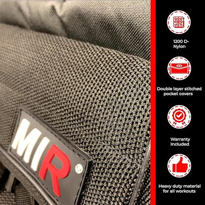 MiR Short Weighted Vest With Zipper Option 20lbs - 60lbs Solid Iron Weights. Workout Vest for Men and Women. - style: 20 lbs