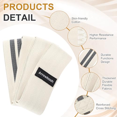 40" Long Fabric Resistance Band for Working Out Women Men Non-Slip Exercise Stretch Band with Bag for Stretching Exercise, Yoga, Home Fitness