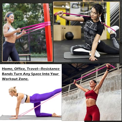 Resistance Bands for Exercise Working Out, 5-Level Pull-Up Assistance Full-Body Training Bands for Women Men Home Workouts, Physical Therapy, Strength Training