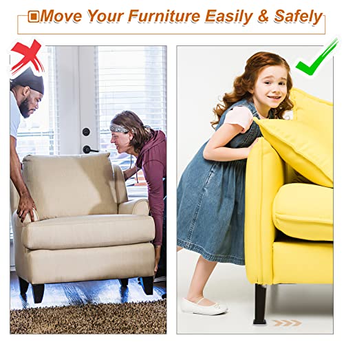 1-1/4" Furniture Sliders for Carpet & Hardwood Floors, 24PCS Furniture Pads for Quickly and Easily Move Any Item and Protect The Floor