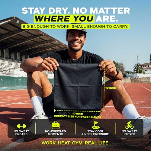 Sweat Absorbing Towel Handkerchief – Quick-Dry Microfiber Gym Towels for Face, Hands & Body – Workout Towel for Men, Sport Rag, Perfect for Tennis, Pickleball & Sauna Use by Women