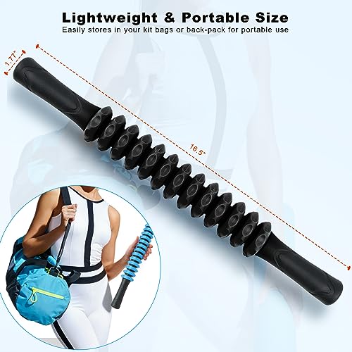 ZanLLW Muscle Roller Stick, Deep Tissue Massage Stick for Athletes, Therapy Muscle Stick for Runners, Lipo Stick for Relief Muscle Soreness, Fascia, Trigger Points, Help Calf, Leg, Back Recovery