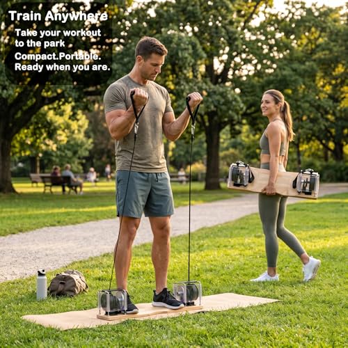 Portable Pilates Reformer Alternative – Adjustable Resistance Bar System for Full-Body Core, Legs & Glutes Training | Pilates Machine for Strength, Posture & Flexibility