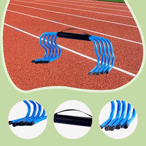 Speed Hurdles for Agility Training, 5-Piece Set with 15cm (6 inch) Obstacles