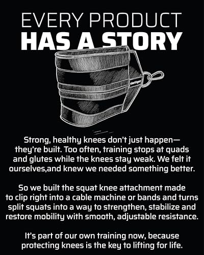 THEFITGUY Squat Knee Attachment for Cable Machine, Resistance Band & Smart Gym | Supports Deep Split Squats | Promotes Knee Strength, Ankle Mobility & Joint Stability | Home & Commercial Gym Accessory