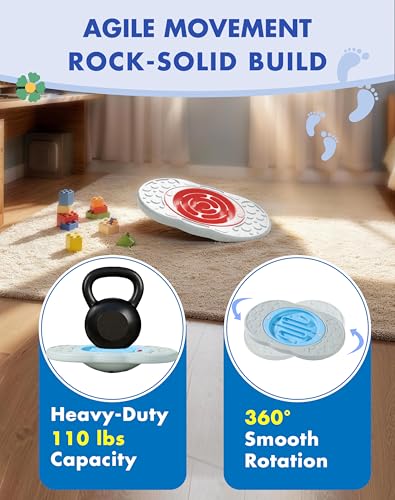2-in-1 Kids Balance Board Maze, Wobble Board for Kids & Toddlers