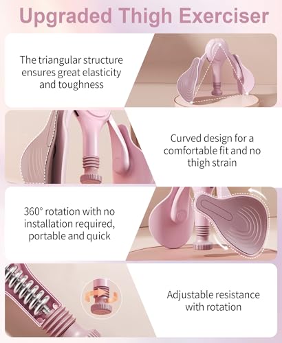 Pelvic Floor Exercise Devices Kegel Exerciser Muscle Trainer 15-70lbs Adjustable for Women/Men, Inner Thigh Exerciser Hip Abductor Machine with Resistance Band, Leg Workout
