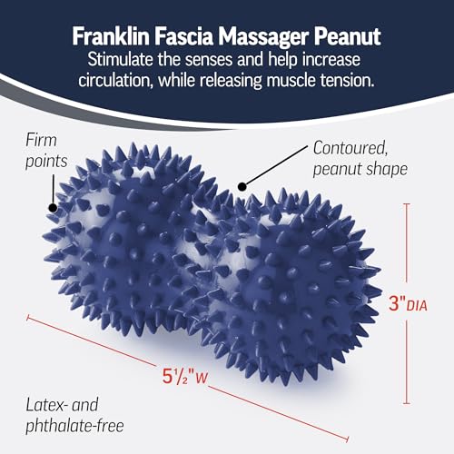 OPTP Franklin Method Fascia Massager Peanut — Contoured Peanut Massage Roller with Firm Points for Foot, Calf, Arm and Leg Massage — for Improved Sensory Awareness and Circulation