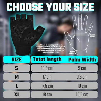 SAWANS Weight Lifting Workout Gloves Lightweight Breathable Padded Palm Protection Gym Gloves Non-Slip Silicone Grip for Men and Women Exercise Fitness Training Pull-ups Deadlifting
