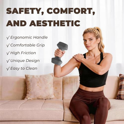 Neoprene Dumbbells Pair Hand Weights for Women Men Small Dumbbells Set of 2 Arm Weights for Ladies and Kids - Yoga, Pilates, Gym, Home - Strength Training, Workout, Fitness Training