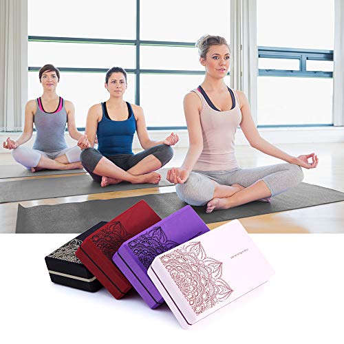 nuveti Yoga Blocks Set of 2, High Density Yoga Brick Foam Blocks to Improve Strength, Flexibility and Balance Brick Foam Blocks