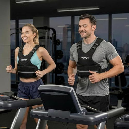 VEVOR Adjustable Weighted Vest, 4-10lbs/20-32lbs/24-40lbs/40lbs Comfortable X-Shape Body Weight Vest Set with 6/8 Weight Packs and Reflective Stripe, for Men Women, Workout Equipment for Strength Training Running Jogging - size: 20-32 lbs