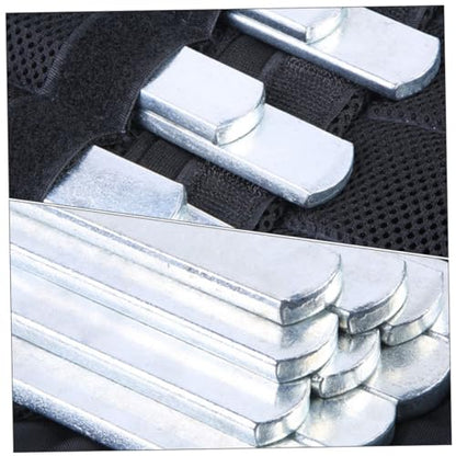 TOYANDONA 10pcs Weighted Steel Plates for Fitness Training Metal Weight Vest Electroplated Finish for Strength Training and Workout Accessories