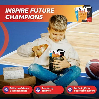 Kick Deck HoopDeck Basketball Training Cards – 52 Cards to Improve Skills, Ball Handling, Shooting, Ability, Fitness and Agility – at-Home Basketball Drills for All Skill Levels and Ages - style: HoopDeck