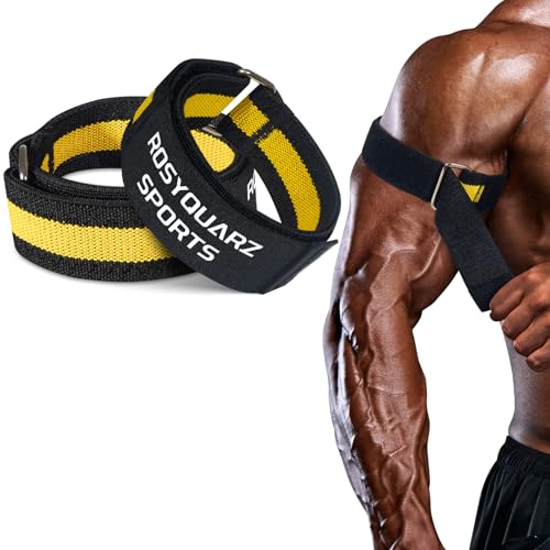 BFR Booty Bands for Men/Women Glutes, Blood Flow Restriction Bands Plan for Arm Muscle Building, Adjustable Velcro Occlusion Bands Workouts,Quality Fabric Bands for Squat Butt &Thigh