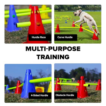 GSi Hurdle Training Cones | Multi Pack Sets | Dual Purpose Agility Cones with Holes | Ideal for Soccer, Kids, Dog, and Sports Training - style: 9" with Hole - 18 Pack