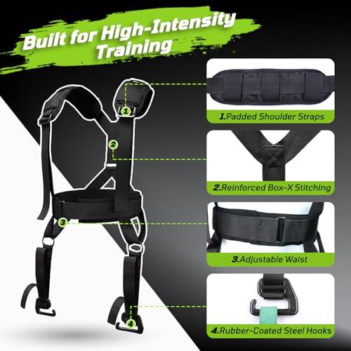 Belt Squat Harness Vest for Resistance Bands, Adjustable Squat Vest with Padded Shoulder Support,Lower Body Leg Day Equipment for Glutes & Quads，Home Gym Training