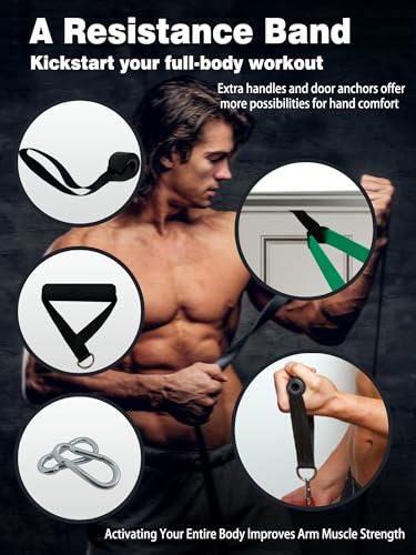 Resistance Bands Set with Handles, Exercise Bands for Working Out