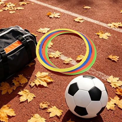 8pcs Agility Rings 12 Inch: Speed Training Equipment - 30cm Plastic Circle Jumping Hoops - Agility Hurdles for Athlete Soccer Football Practice