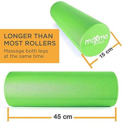 Maximo Fitness Foam Roller - High Density Exercise Roller for Trigger Point Self Massage, Muscle and Back Roller for Fitness, Physical Therapy, Yoga and Pilates, Gym Equipment
