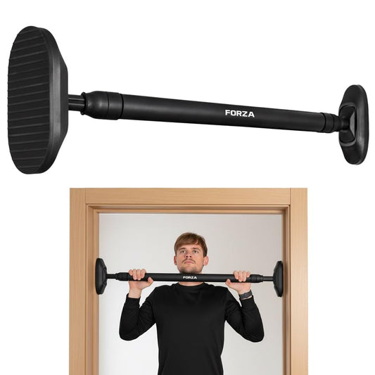 METIS Adjustable Pull Up Bar - Doorway Chin Up Bar | Home Gym Equipment & Indoor Fitness - Upper Body Workout | Comfortable Grips | No Screws Required (35-47in)