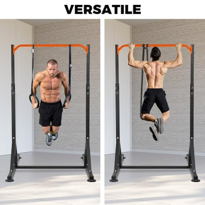 Pull Up Station, Power Tower Adjustable Pullup Bar Free Standing, Heavy Duty Multifunction Strength Training Pull Up Bar, Gym Workout Fitness Equipment Chin up Bar for Home Outdoor, 440LBS Capacity