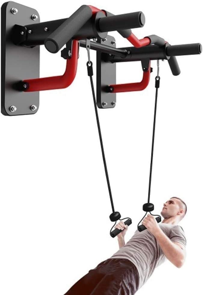 Pull Up Bar, Wall Mounted Strength Training Pull-UP Bars, Heavy Duty Chin Up Bar Wall Mount with Exercise Bands, Max Weight 660 LBS