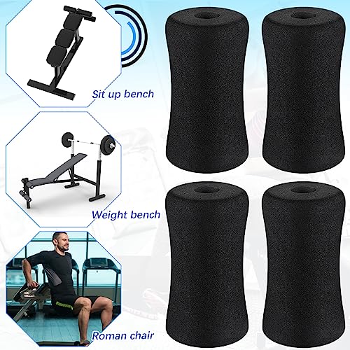 Foam Foot Pads Rollers Soft Buffer Tube Cover Black Machine Tube Leg Gym Replacement Parts for Home Exercise Equipment Leg Extension Weight Bench Inversion Table, 5.1" x 2.75" x 0.87"