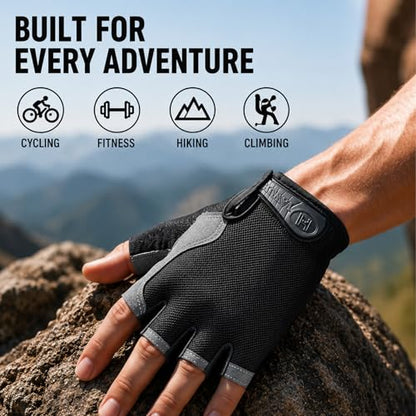 Sports Half-Finger Gloves for Men and Women - Outdoor Cycling, Fitness, Breathable, Driving, Fishing, and Biking Gloves