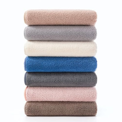 sakano 2-Piece Bath Towel Set - Ultra Soft Highly Absorbent No Fuzz Quick-Dry Microfiber Bath Sheets for Gym, Spa, and Salon -White, 28 x 55 inches
