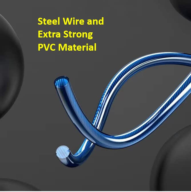 OYSTERBOY 2 In 1 Cordless Jump Rope with Rubber Balls and Durable Steel Wire PVC Jump Rope with Counter, Adjustable Length Weighted Skipping Rope for Fitness Crossfit Boxing Exercise Training Indoor