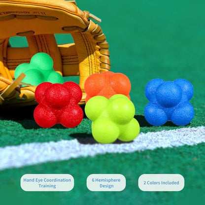 Ciieeo 6 Pcs Reaction Ball Reflex Ball Agility Training for Quick Reaction Workout Indoor Outdoor Use