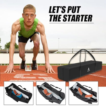 37.4in Foldable Duffle Bag Fits Starting Blocks with an Overall Length of Less Than 35 Inches Extra Large Travel DuffelTote GymBag with Zippers and Handles Sports Oxford Cloth Bags - style: 37.4in for Starting Blocks