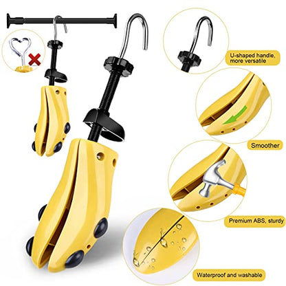 Pair of Professional 2-Way Premium Shoe Stretcher Tough Plastic Shoe Trees, Adjustable Length & Width Durable Shoe Shaper for Men and Women (Large)