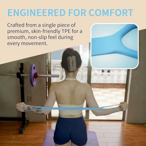 Pedal Resistance Bands 6-Tube Multifunction | Durable 6-Tube Multifunction Pedal Band, Full Body Workout, Includes Figure 8 Band with Handles（Blue）