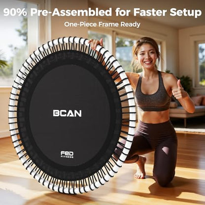 BCAN BT4 Soft Land Pro Adult Bungee Rebounder Trampoline Handle|FED Fitness - color: 40IN-White