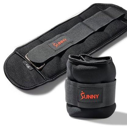 Sunny Health & Fitness Neoprene 1-5 LB Pair Ankle Weights/Adjustable 5 LB - size: 4 LB