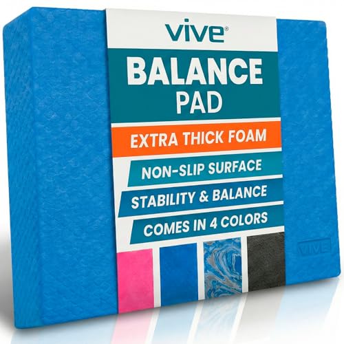 Vive Balance Pad - Foam Large Yoga Mat Trainer for Physical Therapy, Stability Workout, Knee and Ankle Exercise, Strength Training, Rehab - Chair Cushion for Adults, Kids, and Travel