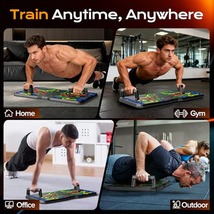 AERLANG Extra Large Push Up Board 26.2" x 13.8", Portable 30-in-2 Workout Set for Push Up, Multi-functional Pushup Stands for Strength Training, Fat Burning Push Up Bar for Home Gym