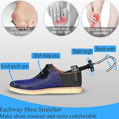 eachway Shoe Stretcher Shoe Trees,Adjustable Length & Width for Men and Women (M(for M's Us6.5-10; Wm's Us10-13.5) Blue) - color: M(for M's Us6.5-10; Wm's Us10-13.5 ) Blue