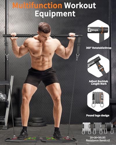 Push Up Board, Pilates Bar & Fitness Accessories, 25 in 1 Foldable Push up Bar for Home Gym, Workout Exercise Professional Push Up Strength Training Equipment for Man and Women