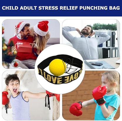Boxing Ball Equipment - Boxing Training Ball, Boxer Reflex Ball, Boxing Reflex Ball Headband Set, Beginners Friendly Reflex Ball Headband, Boxing Trainer Boxing Gym Equipment Other Sports - color: Yellow