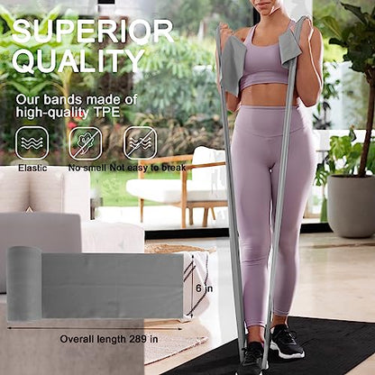 Resistance Bands Professional Bulk Rolls. Elastic Physical Therapy Band. Resistance Bands Elastic Exercise Bands for Recovery, Physical Therapy, Yoga, Pilates, Rehab,Fitness - color: Gray - X-Heavy